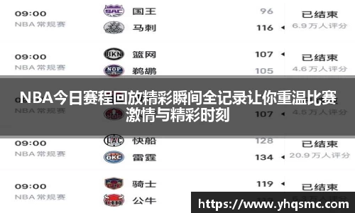 NBA今日赛程回放精彩瞬间全记录让你重温比赛激情与精彩时刻